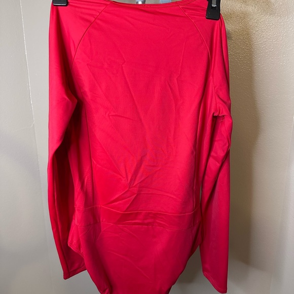 SPANX Vibrant Red Long-sleeve Swimsuit - Picture 2 of 5